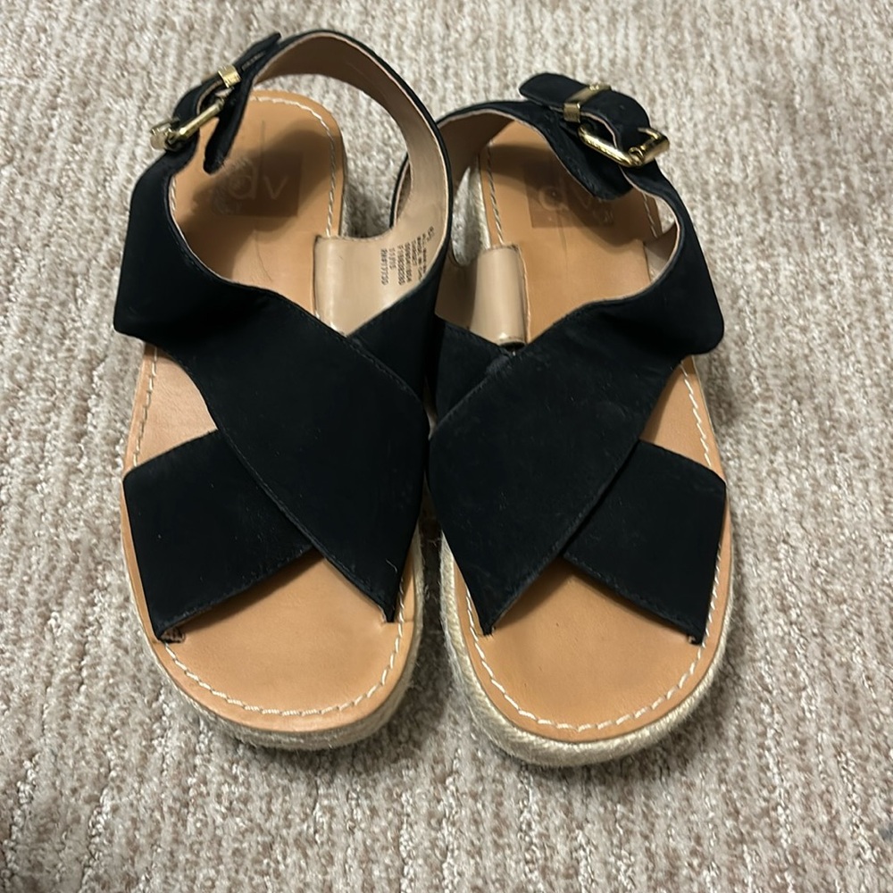 DV Dolce Vita espadrille black criss criss sandals
